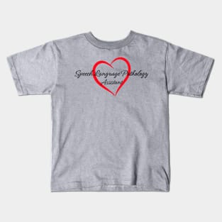 Speech Language Pathology Assistant red heart Kids T-Shirt